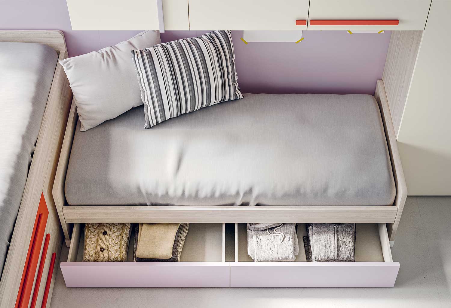 Letto singolo estraibile Lobby Estraibile - CLEVER.IT