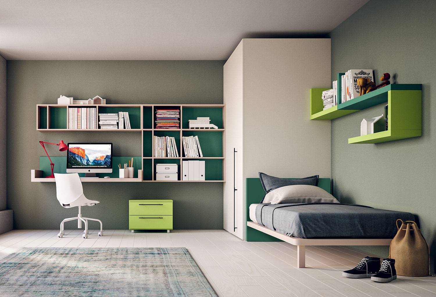 Cameretta con angolo studio Start T10 | CLEVER
