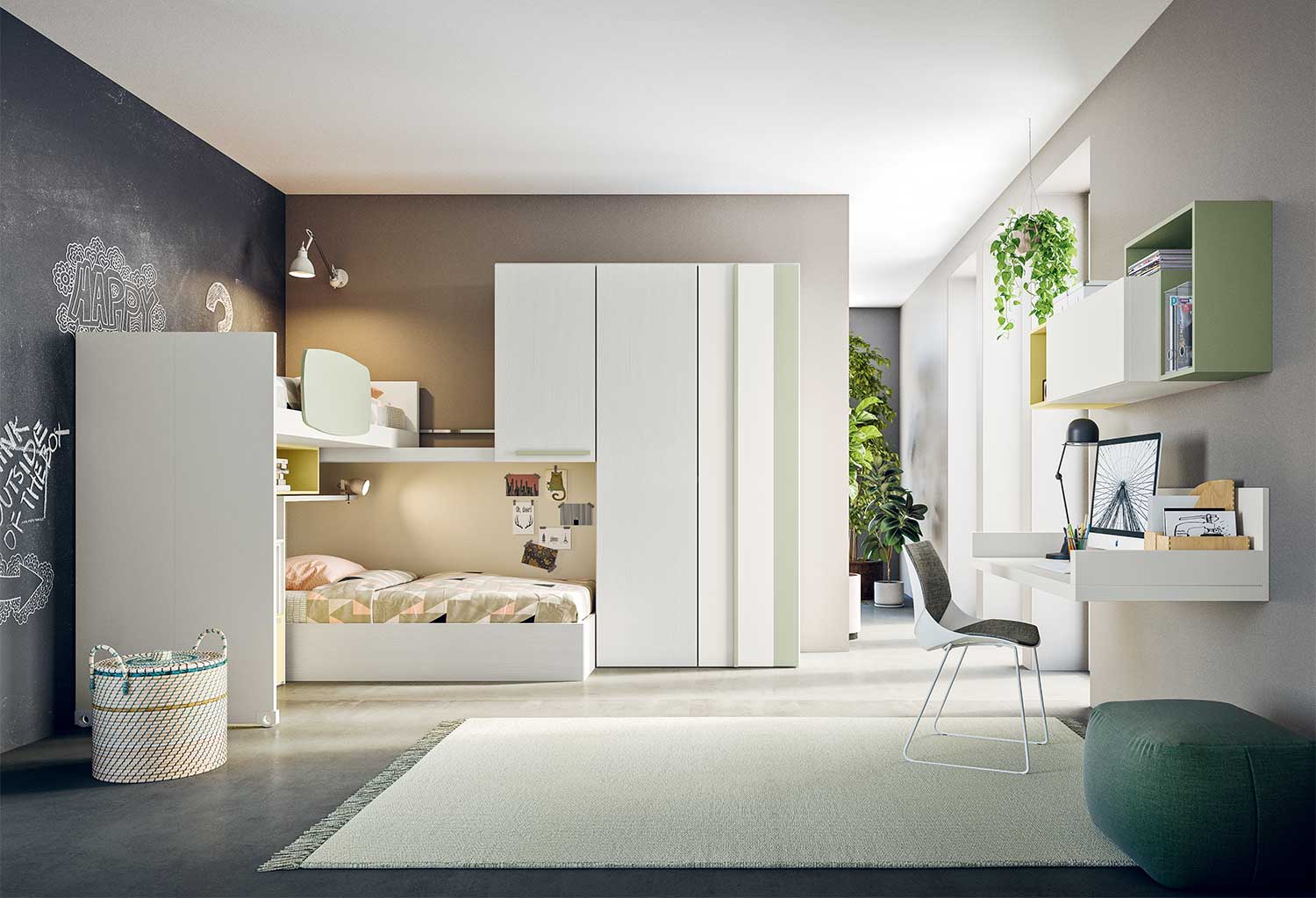 Cameretta angolare con soppalco Start S31 - CLEVER.IT Cameretta angolare con soppalco Start S31 - CLEVER.IT