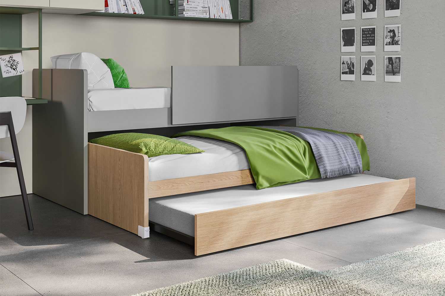 Letto singolo con secondo letto estraibile Lobby Basso