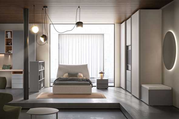 Camera da letto con armadio porta TV Start S13