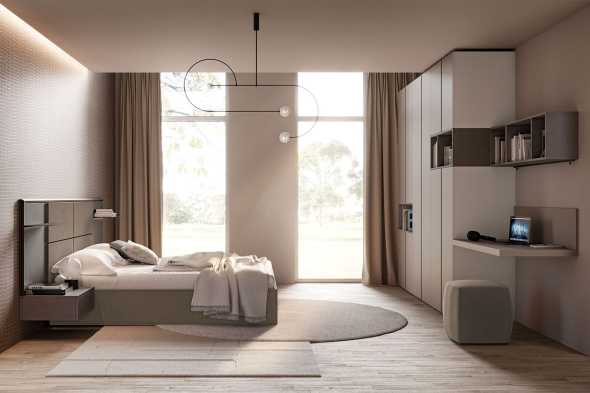 Camera da letto moderna con boiserie Start S05 