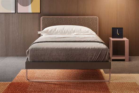 Letto Singolo con Testiera Moderno Struttura Letto Giroletto