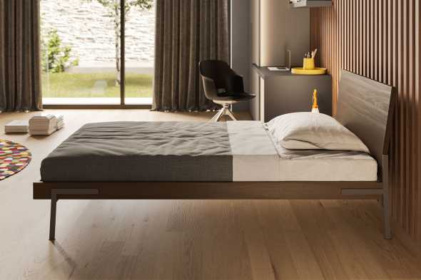 Letto essenziale dal design minimal Soter