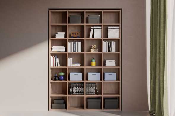 Librerie a parete: design moderno per soggiorno o camera