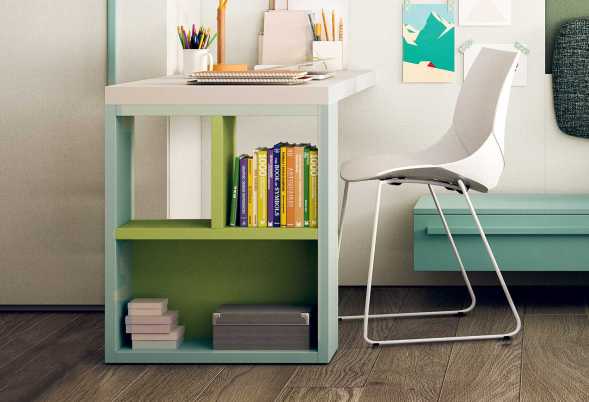 Cameretta Libreria Con Scrivania Moretti Compact Senza Letto Scontata