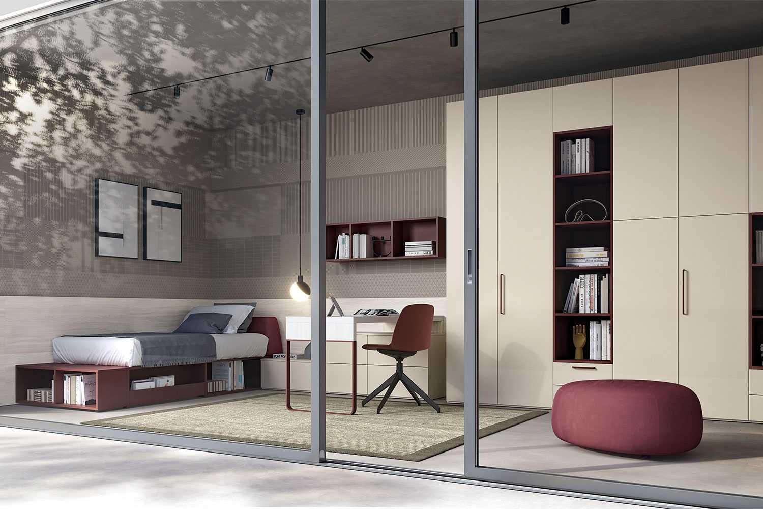 Camera completa con letto con vani contenitore Start S08​ 