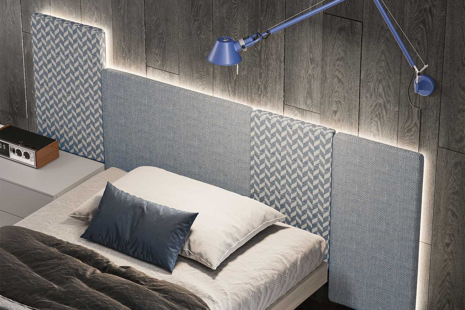 Pannelli modulari per testiera letto Wall - Boiserie perfetti per personalizzare la parete della cameretta