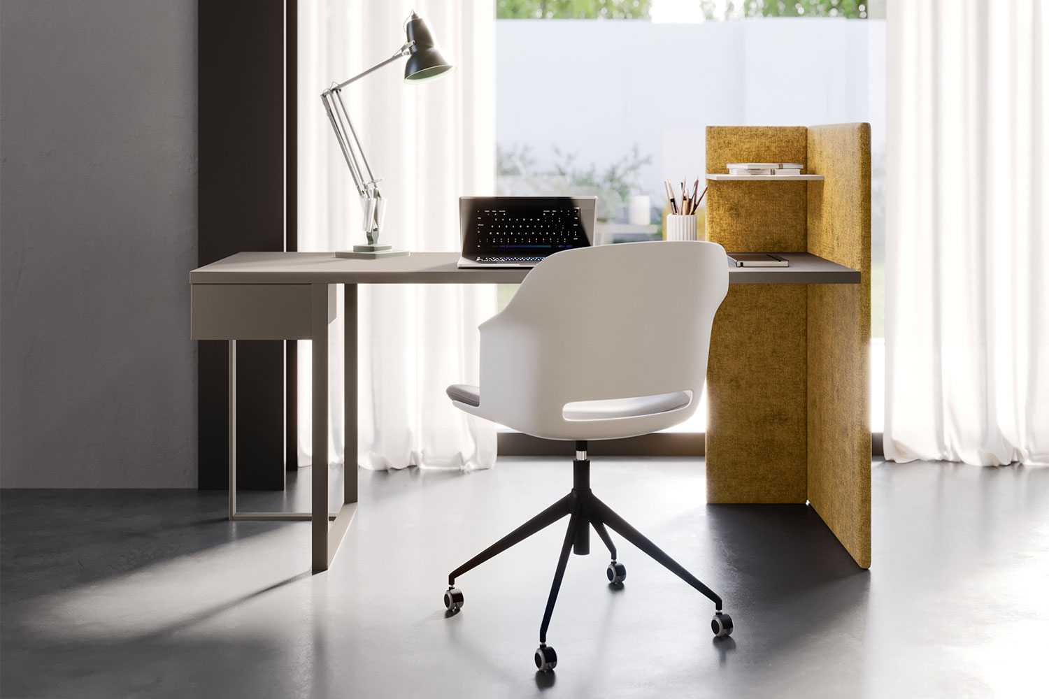 Modern desk with one side drawer Sipario Isola