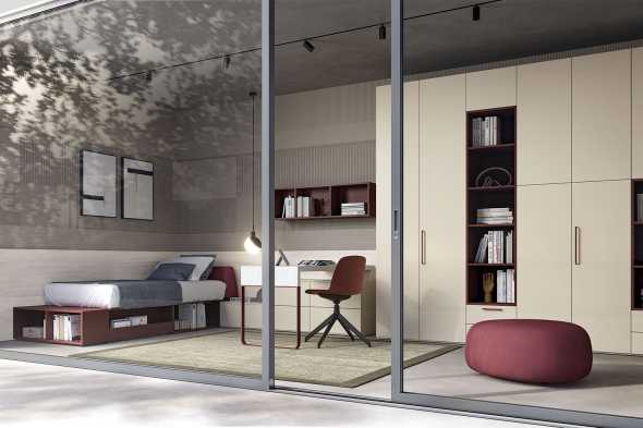 Camera completa con letto con vani contenitore Start S08​ 