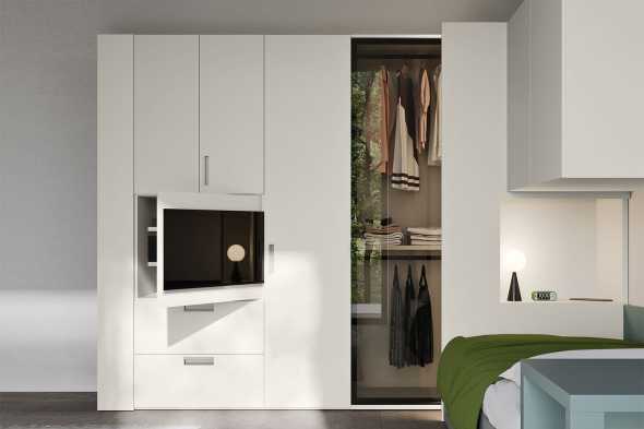 Bedroom wardrobe with tv space Visual