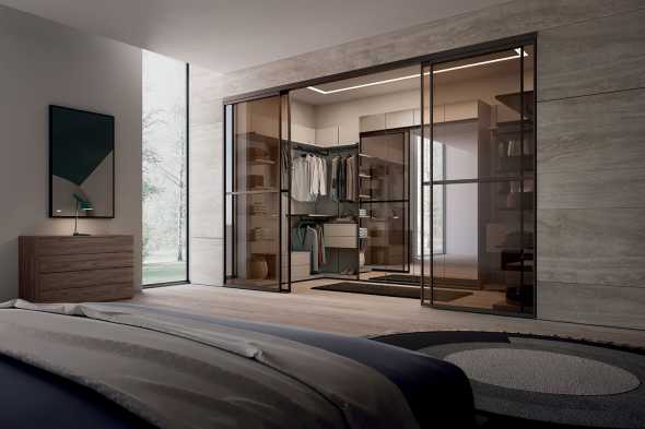 System of sliding doors for a wardrobe-room W23_05