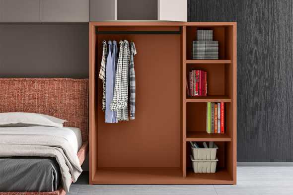 Small clothes storage cabinet with no doors Kubo