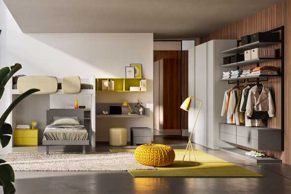 Kids Bedrooms with Loft Bunk Beds CLEVER