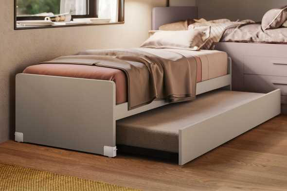 Letto singolo estraibile per vani sottoponte