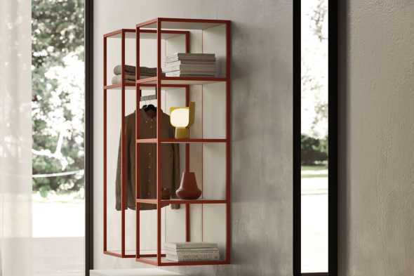 45 cm floating bookcase with metal frame Kios