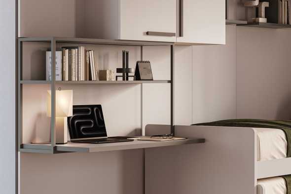 Kios wall-mounted desk with metal frame