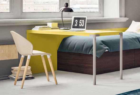 Scrivania a muro per cameretta Slim 