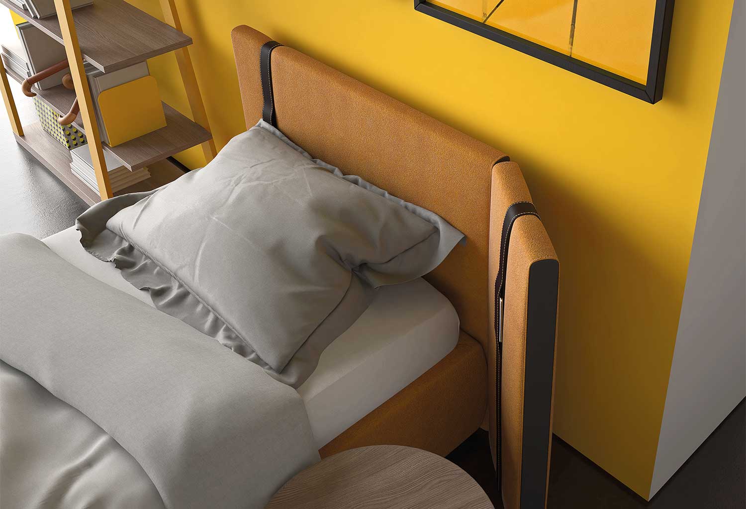 Letto singolo colorato Sipario - CLEVER.IT