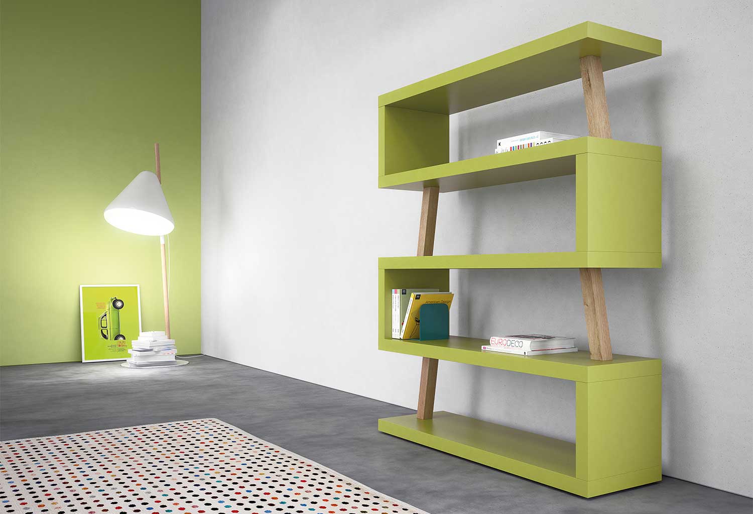 Libreria colorata per cameretta Snake - CLEVER.IT Libreria colorata per cameretta Snake - CLEVER.IT