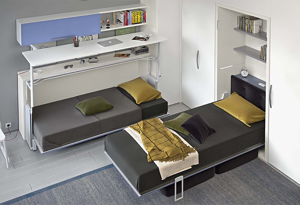Letto e scrivania a scomparsa miu clever.it Letto scrivania a scomparsa