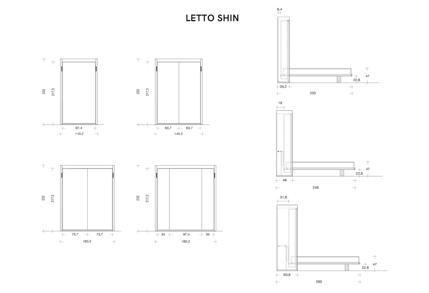 Parete attrezzata con letto a scomparsa Dynamic Day #7 ...