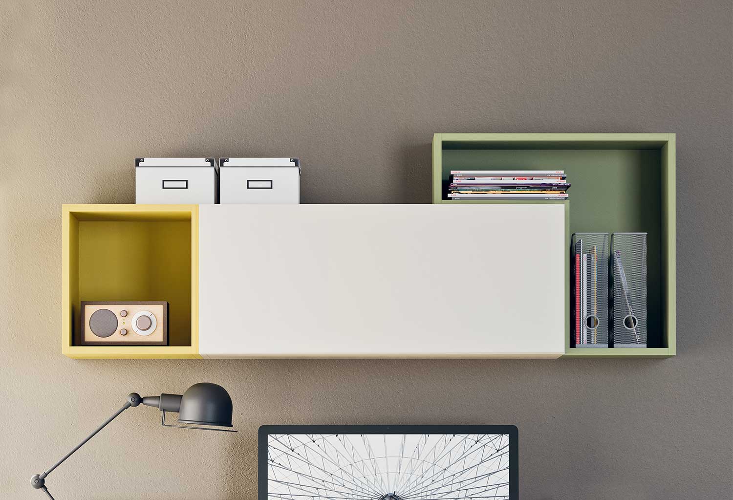 Box storage cabinet for living room and kids bedroom clever.it Mobile per soggiorno