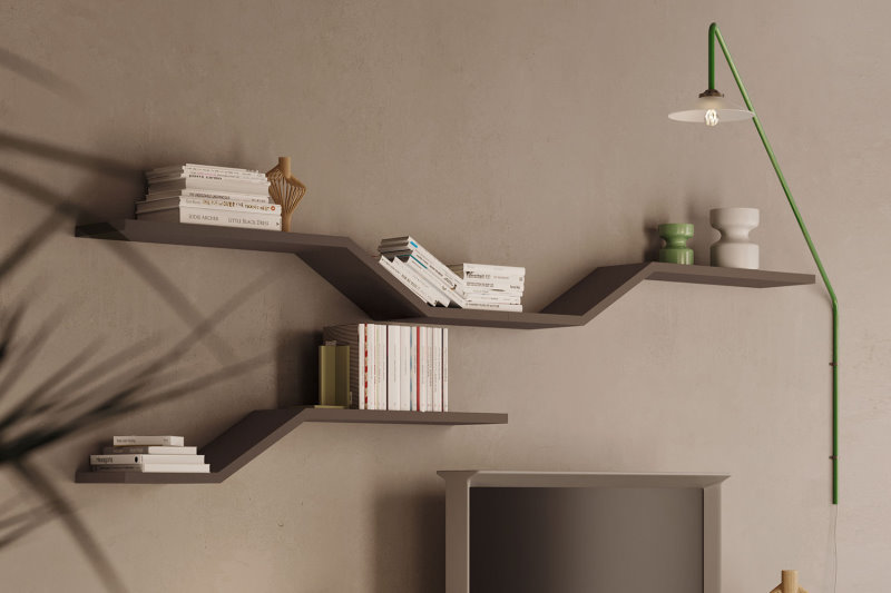 Set di mensole asimmetriche sfalsate