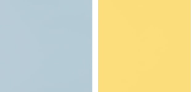 Colori per la cameretta di due bambini: azzurro e giallo