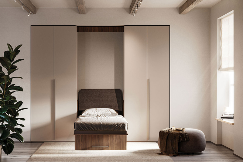 Armadio con letto a scomparsa verticale