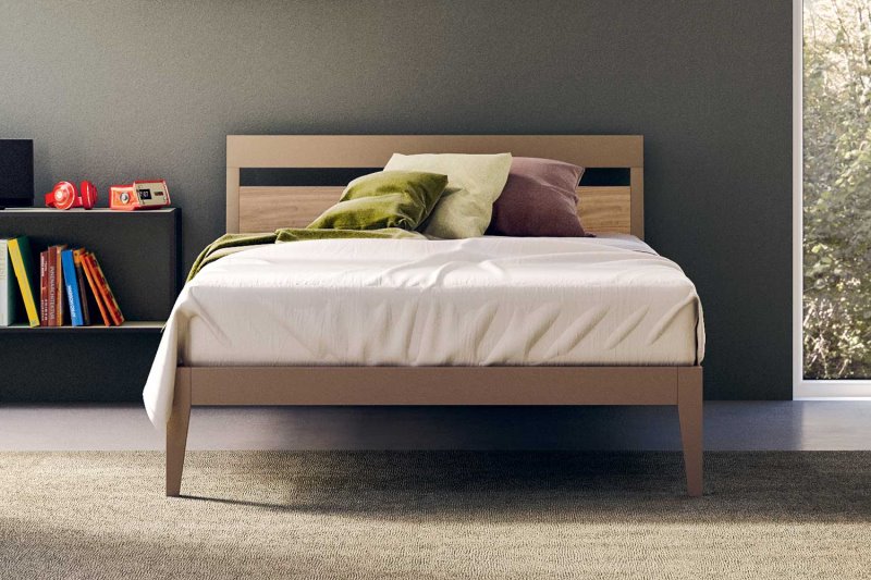 Letto singolo dal design essenziale ispirato allo stile nordico