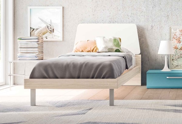 Letto singolo in stile scandinavo da cameretta Terry