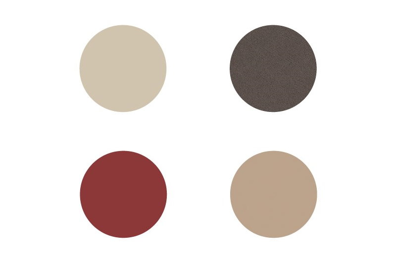 Palette beige, bronzo, rosso e color caramello di Clever