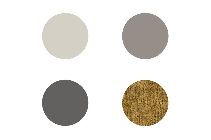 Palette gialla e grigia di Clever