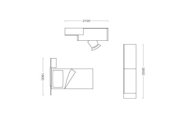 Plan of a room for a university student