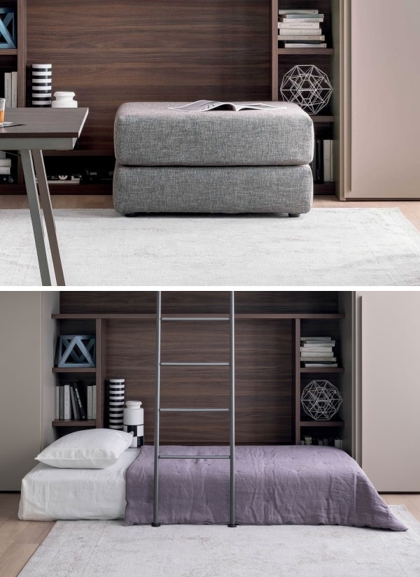 Pouf trasformabile in letto singolo InMotion