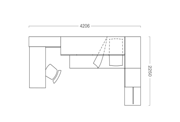 Plan of a 10 square meter girl's bedroom