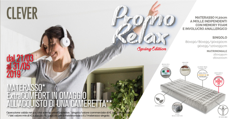 Promo Relax 2019: ricevi un materasso in omaggio!